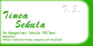 timea sekula business card